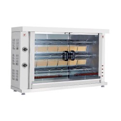 Κοτοπουλιέρα GAS-K3 132x46x88cm 12kW Αερίου με 3 Σούβλες 103cm για 12-15 Κοτόπουλα με Κεραμικό Καυστήρα NORTH