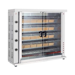 Κοτοπουλιέρα GAS-K5 132x46x125.5cm 24kW Αερίου με 5 Σούβλες 103cm για 20-25 Κοτόπουλα με Κεραμικό Καυστήρα NORTH