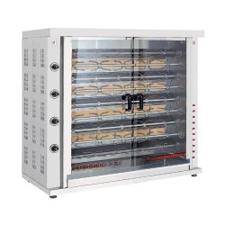 Κοτοπουλιέρα GAS-K9 132x56x125.5cm 24kW Αερίου με 9 Σούβλες 103cm για 36-45 Κοτόπουλα με Κεραμικό Καυστήρα NORTH