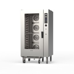 Φούρνος GOM20DSL Tecnocombi Xtra D Series Gastronomy 100x94x186cm 47kW 220-240V Αερίου 20 Θέσεων GN1/1 Direct με Ψηφιακό Έλεγχο & Αυτόματο Πλύσιμο TECNOINOX