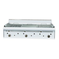 Σχαριέρα GR3 Σειρά 65 127x65x44cm 27kW Αερίου με Πέτρα Λάβας 3 Ζωνών Επιτραπέζια SERGAS
