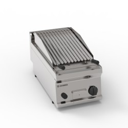 Σχαριέρα GR35G7 Tecno70 35x70x28cm 6.9kW Αερίου 1 Ζώνης με Πέτρες Λάβας Επιτραπέζιο TECNOINOX
