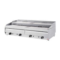 Σουβλακιέρα GR-400 141x70x30(46)cm 28kW Αερίου Νερού 4 Ζωνών με 2 Επίπεδα Επιτραπέζια NORTH