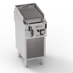 Σχαριέρα GR4FG7T Tecno74 40x70x90cm 8kW Αερίου 1 Ζώνης με Πέτρες Λάβας σε Ανοιχτό Ντουλάπι TECNOINOX