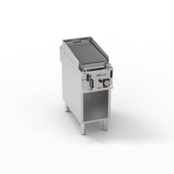 Σχαριέρα GR4FG9T Tecno90 40x90x90cm 10kW Αερίου 1 Ζώνης με Πέτρες Λάβας σε Ανοιχτό Ντουλάπι TECNOINOX