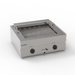 Σχαριέρα GR70E/6/0 Tecno60 70x60x30cm 6kW Ηλεκτρική 2 Ζωνών Νερού με Ανακλινόμενες Αντιστάσεις Επιτραπέζια TECNOINOX