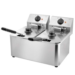 Φριτέζα HDF4 49,5x44,5x36cm 5kW 220-240V Ηλεκτρική 4+4lt Επιτραπέζια OLYMPIA