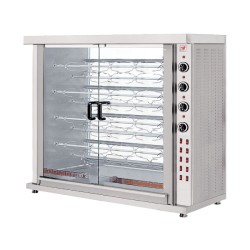 Κοτοπουλιέρα HK-9 132x57x125cm 10.4kW 230/400V Ηλεκτρική με 9 Σούβλες 103cm για 36-45 Κοτόπουλα Επιτραπέζια NORTH
