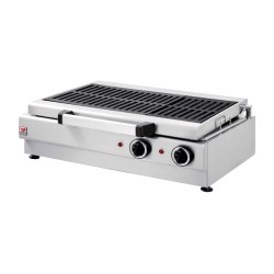 Σχαριέρα HS-1/2 70x50x21cm 7.5kW 230/400V Ηλεκτρική Νερού 2 Ζωνών με 1 Σχάρα Επιτραπέζια NORTH