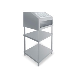 Κουβέρ K-75 75x68x150cm Inox με 2 Ράφια & Θήκη Ψωμιού ΒΑΜΒΑΣ