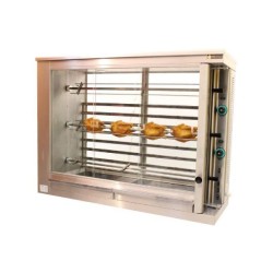 Κοτοπουλιέρα KE3 145x48x108cm 8kW 230V2L+N Ηλεκτρική με 3 Σούβλες 118cm για 18-21 Κοτόπουλα SERGAS