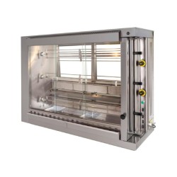 Κοτοπουλιέρα KG3 145x48x108cm 18kW Αερίου με 3 Σούβλες 118cm για 21 Κοτόπουλα SERGAS