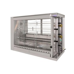 Κοτοπουλιέρα KG5 145x64x108cm 18kW Αερίου με 5 Σούβλες 118cm για 35 Κοτόπουλα SERGAS