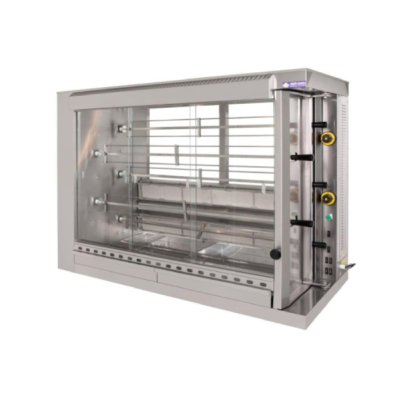 Κοτοπουλιέρα KG5 145x64x108cm 18kW Αερίου με 5 Σούβλες 118cm για 35 Κοτόπουλα SERGAS Κοτοπουλιέρα KG5 145x64x108cm 18kW Αερίου με 5 Σούβλες 118cm για 35 Κοτόπουλα SERGAS