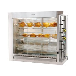 Κοτοπουλιέρα KG9 145x64x126cm 18kW Αερίου με 9 Σούβλες 118cm για 63 Κοτόπουλα SERGAS