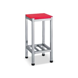 Πάγκος Κοπής KP-40 40x40x85cm Inox με 20mm Πλάκα Πολυαιθυλενίου σε Κόκκινο Χρώμα BAMBAS