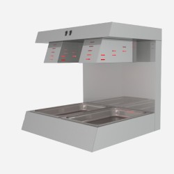 Θερμαντικό Hatkon L4N 70x68x69cm 1kW 230V Ηλεκτρικό Διπλό με 4 Λάμπες Θερμικής Ακτινοβολίας Επιτραπέζιο SERGAS