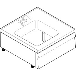 Ουδέτερο Στοιχείο L70/6 Tecno60 70x60x30cm Νεροχύτης με Βρύση Επιτραπέζιο TECNOINOX