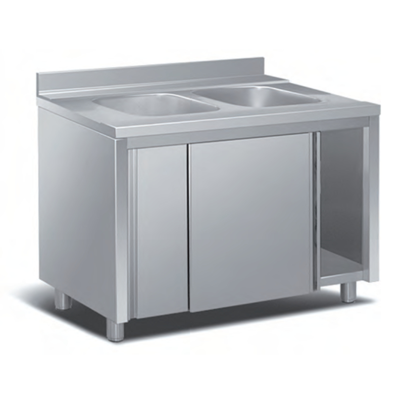 Λάντζα LC-127-2 120x70x87cm Inox Κλειστ΄ή με 2 Γούρνες ARTSTEEL Λάντζα LC-127-2 120x70x87cm Inox Κλειστ΄ή με 2 Γούρνες ARTSTEEL