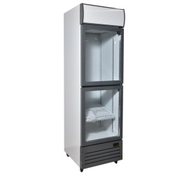 Βιτρίνα Συντήρησης LGS-360W 58x60.5x198cm 220V 368lt No Frost με 2 Πόρτες & Μετώπη OLYMPIA