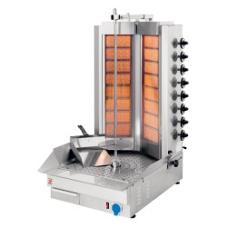 Μηχανή Γύρου MK-110 Turboline100 50x63x105cm 27.2kW Αερίου 820mm 85-110kg 16 Καυστήρες σε 2 Πλευρές με 8 Διακόπτες NORTH