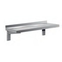Ράφι MM-093-1 Neutral 90x30x15cm Inox Επιτοίχιο Μονό ARTSTEEL