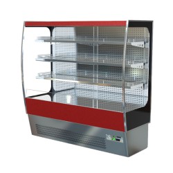 Βιτρίνα Συντήρησης  Supermarket MM-138-S Modular 135x80x204cm Inox 1400W με Κυρτά Κρύσταλλα ARTSTEEL