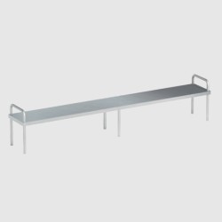 Ράφι MS-141-1 Neutral 141x35x35cm Inox Επιτραπέζιο Μονό ARTSTEEL