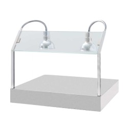 Θερμαντικό Χατκον NAXOS-2 75x60x69cm 1.35kW 230V Ηλεκτρικό Διπλό με Ενιαία Inox Επιφάνεια & 2 Λευκές Λάμπες Θερμικής Ακτινοβολίας NORTH