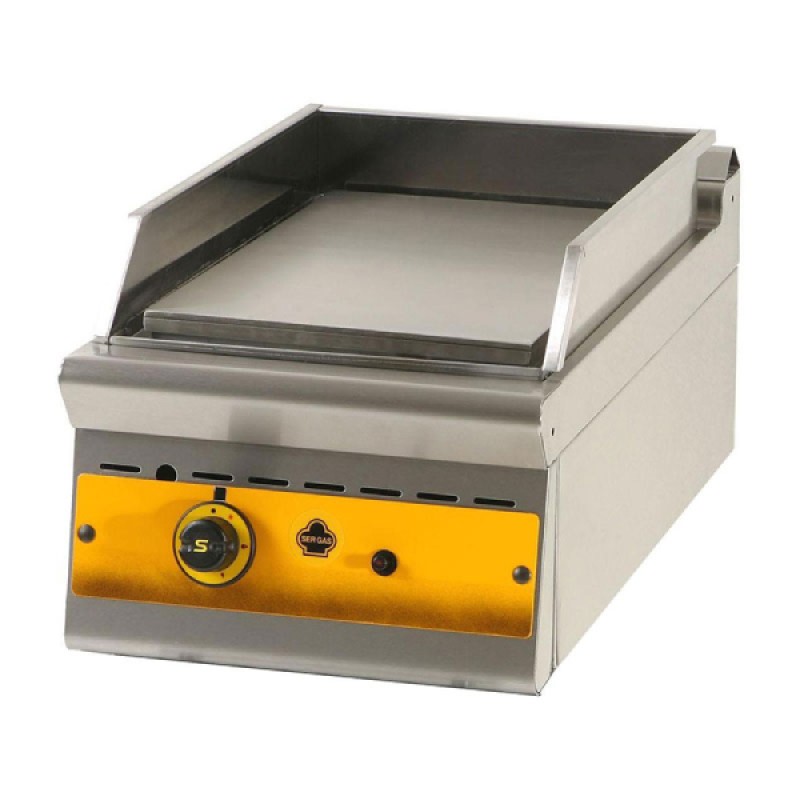 Πλατό P4S7 Σειρά 75 40x75x38cm 6kW Αερίου 1 Ζώνης Λείο Επιτραπέζιο SERGAS