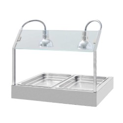 Θερμαντικό Χατκον PAROS-2 75x60x69cm 1.35kW 230V Ηλεκτρικό Διπλό 2xGN1/1 & 2 Λευκές Λάμπες Θερμικής Ακτινοβολίας NORTH