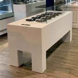 Βιτρίνα Παγωτού PC-109-VR Pozzetti 100x90x125cm Inox 1/2hp για 6 Μπασίνες ARTSTEEL