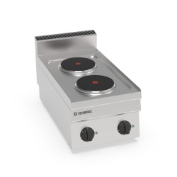 Εστία PC35E/1 Tecno65 35x65x28cm 4kW 230V Ηλεκτρική με 2 Στρογγυλές Εστίες 18cm Επιτραπέζια TECNOINOX
