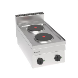 Εστία PC35E/6/0 Tecno60 35x60x30cm 4kW 400V 2N Ηλεκτρική με 2 Στρογγυλές Εστίες 18cm Επιτραπέζια TECNOINOX