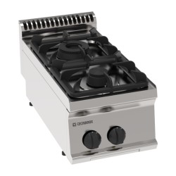 Φλόγιστρο PC35G7 Tecno70 35x70x28cm 10,5kW Αερίου 2 Καυστήρων με Μαντεμένιες Σχάρες Σκευών Επιτραπέζιο TECNOINOX