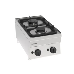 Φλόγιστρο PC35G/6 Tecno60 35x60x30cm 6,6kW Αερίου 2 Καυστήρων με Μαντεμένιες Σχάρες Σκευών Επιτραπέζιο TECNOINOX