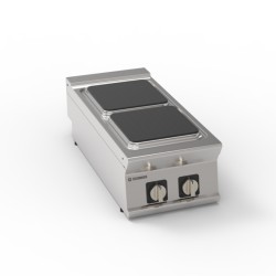 Εστία PC4E9 Tecno90 40x90x28cm 8kW Ηλεκτρική Επιτραπέζια με 2 Τετράγωνα Μάτια 30x30cm TECNOINOX