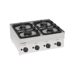 Φλόγιστρο PC70G/6 Tecno60 70x60x30cm 13,2kW Αερίου 4 Καυστήρων με Μαντεμένιες Σχάρες Σκευών Επιτραπέζιο TECNOINOX