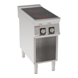 Εστία PCC4FE9 Tecno90 40x90x90cm 6,8kW Ηλεκτρική Κεραμική 2 Ζωνών σε Ανοιχτό Ντουλάπι TECNOINOX