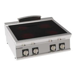 Εστία PCC8E7 Tecno74 80x70x28cm 8,6kW 400V 3N Ηλεκτρική Κεραμική 4 Εστιών Επιτραπέζια TECNOINOX
