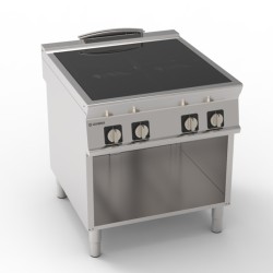 Εστία PCC8FE9 Tecno90 80x90x90cm 13,6kW Ηλεκτρική Κεραμική 4 Ζωνών σε Ανοιχτό Ντουλάπι TECNOINOX