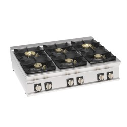 Εστία PCH12HPG9 Tecno90 High Power 120x90x28cm 62kW Aερίου με 6 Φλόγιστρα Επιτραπέζια TECNOINOX