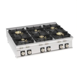 Εστία PCH12SG9 Tecno90 Super 120x90x28cm 54kW Aερίου με 6 Φλόγιστρα Επιτραπέζια TECNOINOX