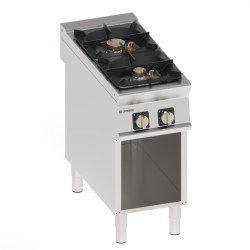 Εστία PCH4FG9 Tecno90 40x90x90cm 16kW Αερίου με 2 Φλόγιστρα σε Ανοιχτό Ντουλάπι TECNOINOX
