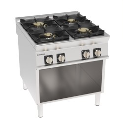 Εστία PCH8FG9 Tecno90 80x90x90cm 32kW Αερίου με 4 Φλόγιστρα σε Ανοιχτό Ντουλάπι TECNOINOX