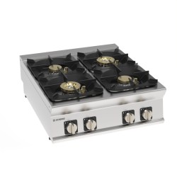 Εστία PCH8HPG9 Tecno90 High Power 80x90x28cm 42kW Aερίου με 4 Φλόγιστρα Επιτραπέζια TECNOINOX