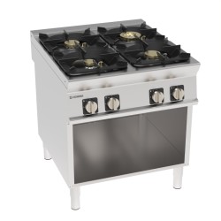 Εστία PCH8SFG9 Tecno90 Super 80x90x90cm 37kW Αερίου με 4 Φλόγιστρα σε Ανοιχτό Ντουλάπι TECNOINOX