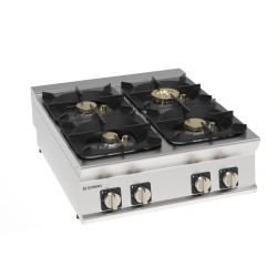 Εστία PCH8SG9 Tecno90 Super 80x90x28cm 37kW Aερίου Επιτραπέζια με 4 Φλόγιστρα TECNOINOX