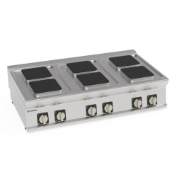 Εστία PCS12E7 Tecno74 120x70x28cm 15,6kW 400V 3N Ηλεκτρική με 6 Τετράγωνες Εστίες Επιτραπέζια  TECNOINOX