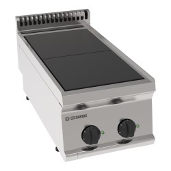 Εστία PCU35E7 Tecno70 35x70x28cm 5kW Ηλεκτρική με 2 Τετράγωνες Ομοεπίπεδες Εστίες 30x30cm Επιτραπέζια TECNOINOX